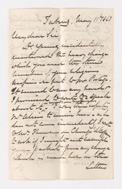 Thumbnail for Keith Edward Abbott letter to Justin Perkins, 1863 May 11 - Image 1