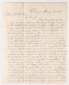 Thumbnail for Franklin Slosson and William Jessup Armstrong letter to Justin Perkins, 1846 January 31 and February 18 - Image 1