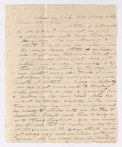 Thumbnail for William Bass letter to Justin Perkins, 1842 July 6 - Image 1