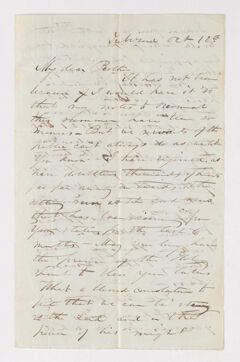 Thumbnail for Edwin Elisha Bliss letter to Justin Perkins, 1846 October 12 - Image 1