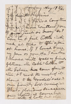 Thumbnail for Isaac Grout Bliss letter to Justin Perkins, 1863 August 19 - Image 1