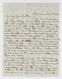 Thumbnail for Isaac Grout Bliss letter to Justin Perkins, 1848 February 7 - Image 1