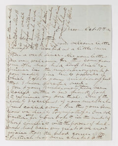 Thumbnail for Isaac Grout Bliss letter to Justin Perkins, 1848 October 19 - Image 1