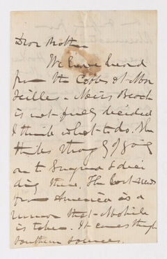 Thumbnail for Isaac Grout Bliss letter to Justin Perkins, 1860 November 24 - Image 1