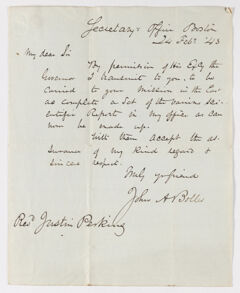 Thumbnail for John Augustus Bolles letter to Justin Perkins, 1843 February 24 - Image 1