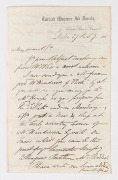 Thumbnail for George Royds Birch letter to Justin Perkins - Image 1