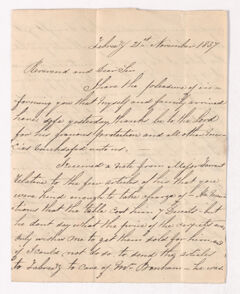Thumbnail for P. Clarendon letter to Justin Perkins, 1837 November 21 - Image 1
