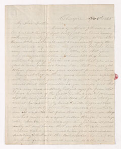 Thumbnail for Eli Benedict Clark letter to Justin Perkins, 1845 November 6 - Image 1
