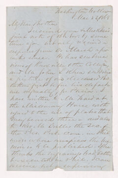 Thumbnail for Henry Nitchie Cobb letter to Justin Perkins, 1868 March 23 - Image 1