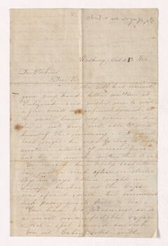 Thumbnail for Matilda Van Zandt Cobb letter to Justin Perkins, 1862 October 23 - Image 1