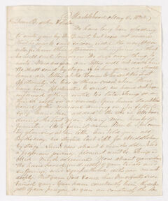 Thumbnail for Samuel Woodworth Cozzens letter to Charlotte Bass and Justin Perkins, 1835 May 6 - Image 1