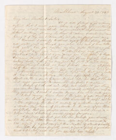 Thumbnail for Abby Bass and Samuel Woodworth Cozzens letter to Charlotte Bass and Justin Perkins, 1834 August 31 to September 1 - Image 1