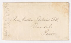Thumbnail for Samuel Woodworth and Abby Bass Cozzens envelope to Justin Perkins, 1853