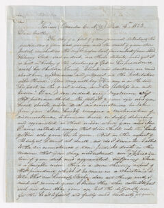Thumbnail for Samuel Woodworth Cozzens letter to Justin Perkins, 1852 December 4 to 6 - Image 1