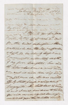 Thumbnail for William Cormick letter to Justin Perkins, 1863 May 11 - Image 1