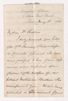 Thumbnail for James Davis letter to Justin Perkins, 1863 May 11 - Image 1