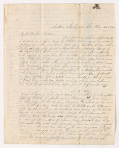 Thumbnail for Pliny Butts Day letter to Justin Perkins, 1836 December 31 to 1837 January 2 - Image 1