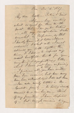 Thumbnail for Harrison Gray Otis Dwight letter to Justin Perkins and Asahel Grant, 1837 December 4 - Image 1