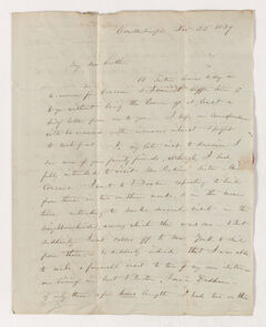 Thumbnail for Harrison Gray Otis Dwight letter to Justin Perkins, 1839 November 23 - Image 1