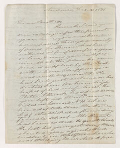 Thumbnail for Ralph Emerson letter to Justin Perkins, 1836 December 31 to 1837 January 1 - Image 1