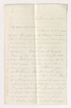 Thumbnail for Fidelia Fiske letter to Justin Perkins, 1862 January 13 - Image 1