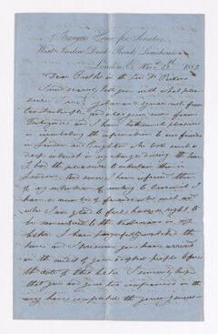 Thumbnail for Joseph Salter letter to Justin Perkins, 1862 November 20 - Image 1