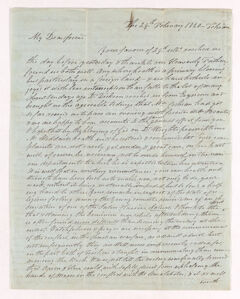 Thumbnail for William Glen letter to Justin Perkins, 1848 February 29 - Image 1
