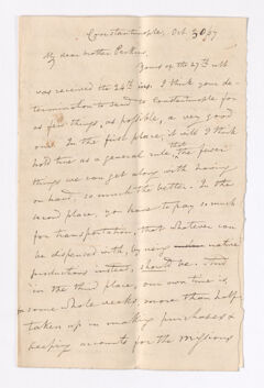 Thumbnail for William Goodell letter to Justin Perkins, 1837 October 30 to November 3 - Image 1