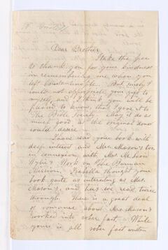 Thumbnail for Abigail Perkins and William Goodell letter to Justin Perkins, 1863 March 3 - Image 1