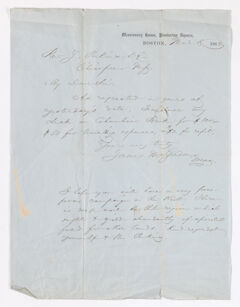 Thumbnail for James M. Gordon letter to Justin Perkins, 1862 March 8 - Image 1