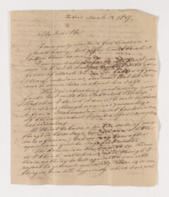 Thumbnail for Friedrich Haas letter to Justin Perkins, 1837 March 13 - Image 1