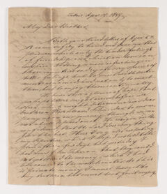Thumbnail for Friedrich Haas letter to Justin Perkins, 1837 April 17 - Image 1