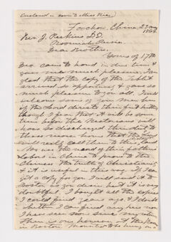 Thumbnail for Charles Hartwell letter to Justin Perkins, 1868 May 23 - Image 1