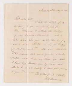 Thumbnail for Matthew H. Henderson letter to Justin Perkins, 1842 May 16 - Image 1