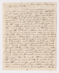 Thumbnail for Albert Lewis and Anne Yancey Minor Holladay letter to Justin and Charlotte Bass Perkins, 1841 August 9 - Image 1