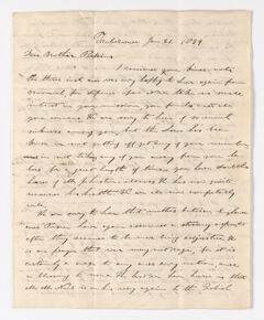 Thumbnail for William C. Jackson letter to Justin Perkins, 1839 January 21 - Image 1