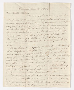 Thumbnail for William C. Jackson letter to Justin Perkins, 1840 June 17 - Image 1