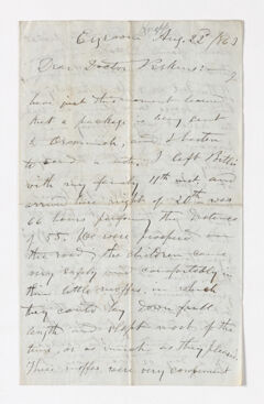 Thumbnail for George C. Knapp letter to Justin Perkins, 1863 August 22 - Image 1