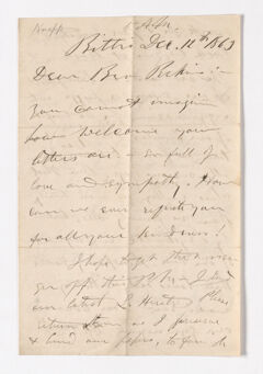 Thumbnail for George C. Knapp letter to Justin Perkins, 1863 December 12 - Image 1