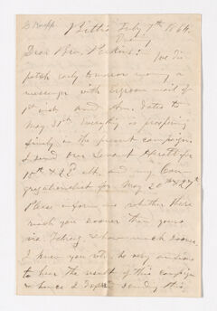 Thumbnail for George C. Knapp letter to Justin Perkins, 1864 July 7 - Image 1