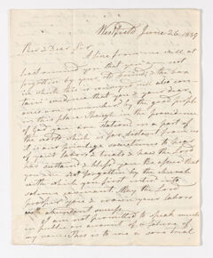 Thumbnail for Issac, Eliza Hale, and Caroline Knapp letter to Justin and Charlotte Bass Perkins, 1839 June 26 - Image 1