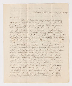 Thumbnail for Daniel T. Lane letter to Justin Perkins, 1829 December 9 - Image 1