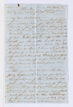 Thumbnail for Hannah W. Lyman letter to Charlotte Bass Perkins, 1855 March 19 - Image 1