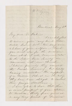 Thumbnail for Mary C. Lyman letter to Justin Perkins, May 25 and June 12 - Image 1