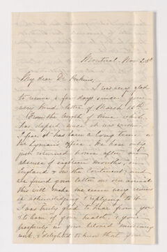 Thumbnail for Mary C. Lyman letter to Justin Perkins, 1867 November 25 and 28 - Image 1