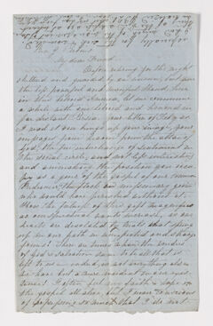 Thumbnail for Mary Brewster McClure letter to Justin Perkins - Image 1