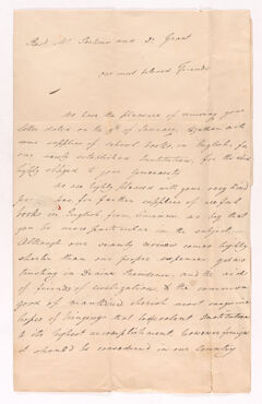 Thumbnail for Malek Kassem Mirza letter to Justin Perkins and Asahel Grant, 1837 February 16 - Image 1