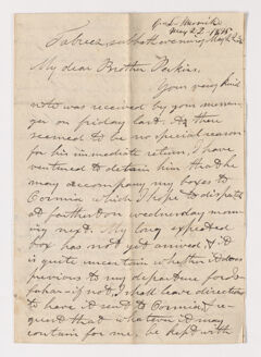 Thumbnail for James Lyman Merrick letter to Justin Perkins, 1836 May 22 and 23 - Image 1