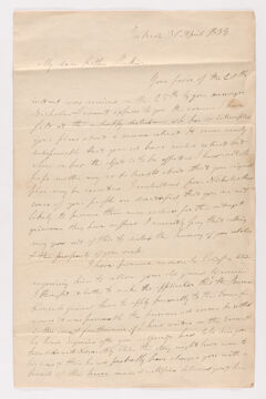 Thumbnail for James Lyman Merrick letter to Justin Perkins, 1839 April 30 - Image 1