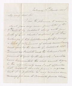 Thumbnail for Alexander Nisbet letter to Justin Perkins, 1836 March 16 - Image 1